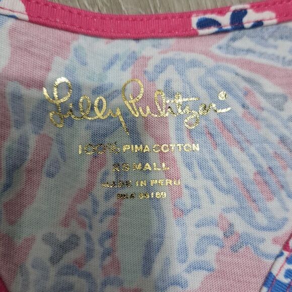 Lilly Pulitzer Samba Monterey Racerback Pima Cotton Pink Multi-color Size XS - Picture 6 of 12